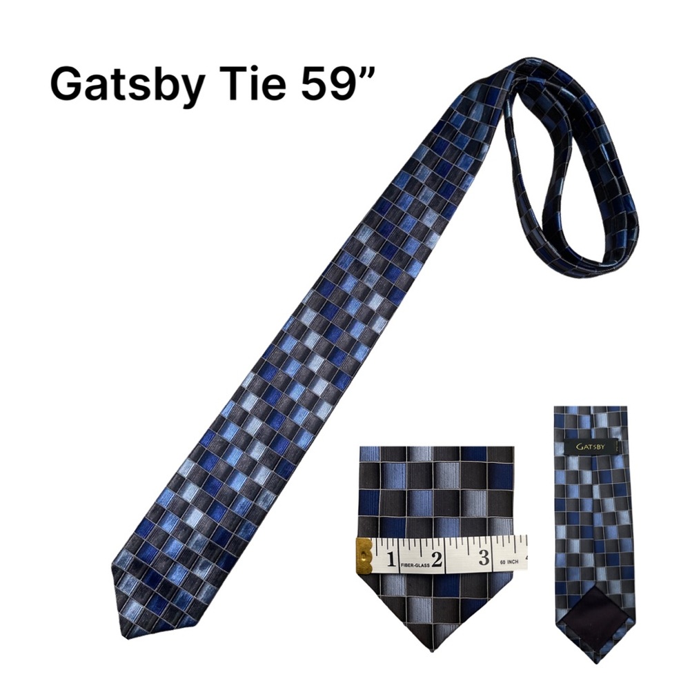 Gatsby 59” Tie Blue Silk